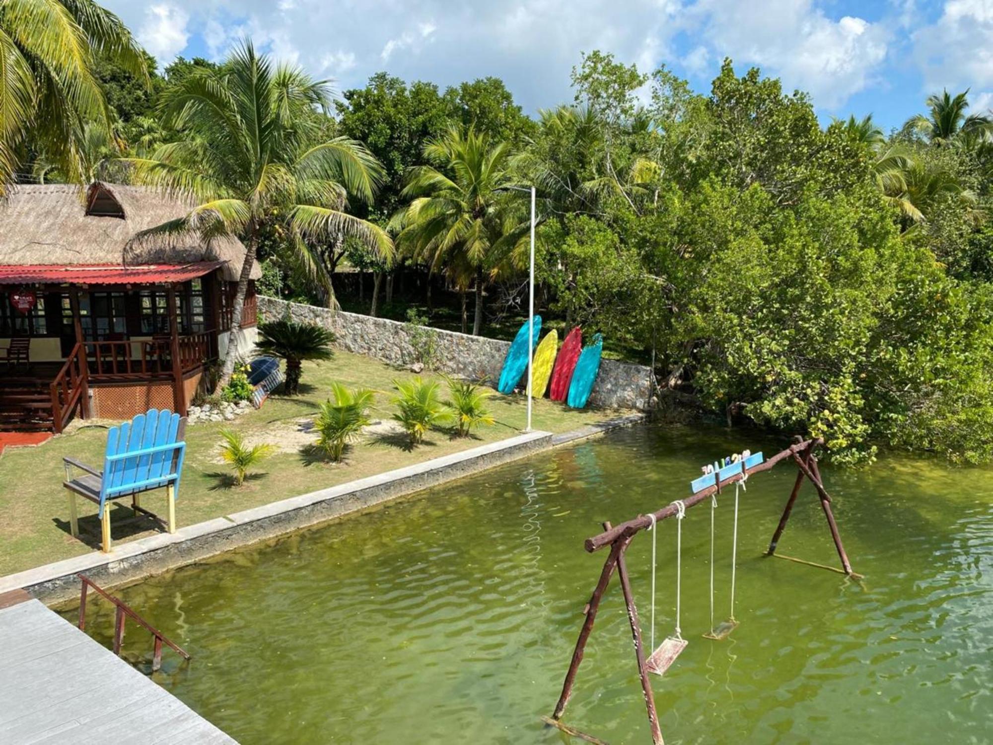 Coras Place Bacalar Lagoon Front Eksteriør billede