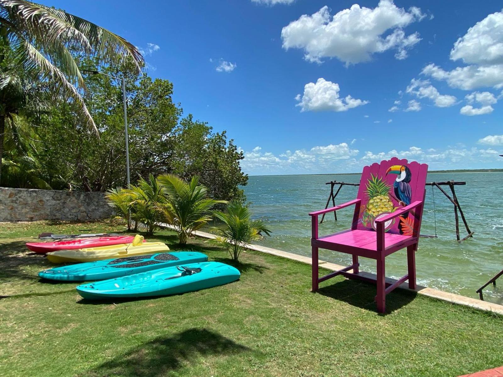 Coras Place Bacalar Lagoon Front Eksteriør billede